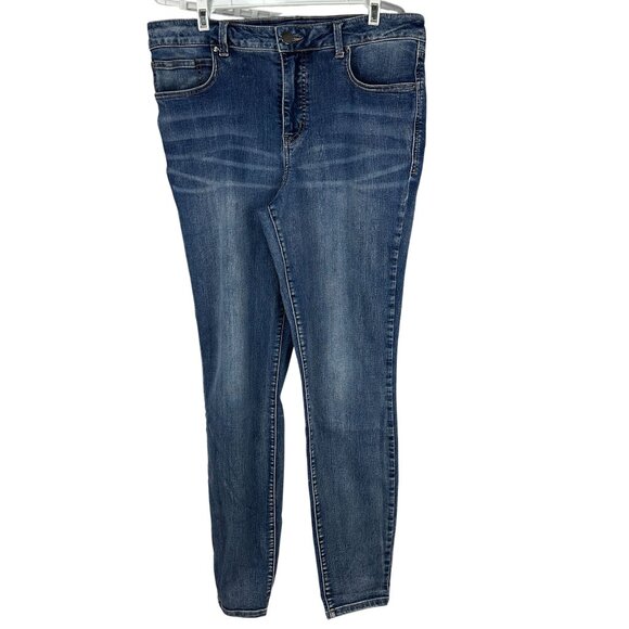 Maurices Everflex High Rise Skinny Jeans Size 14 Long Stretchy Womens Denim - Picture 1 of 5